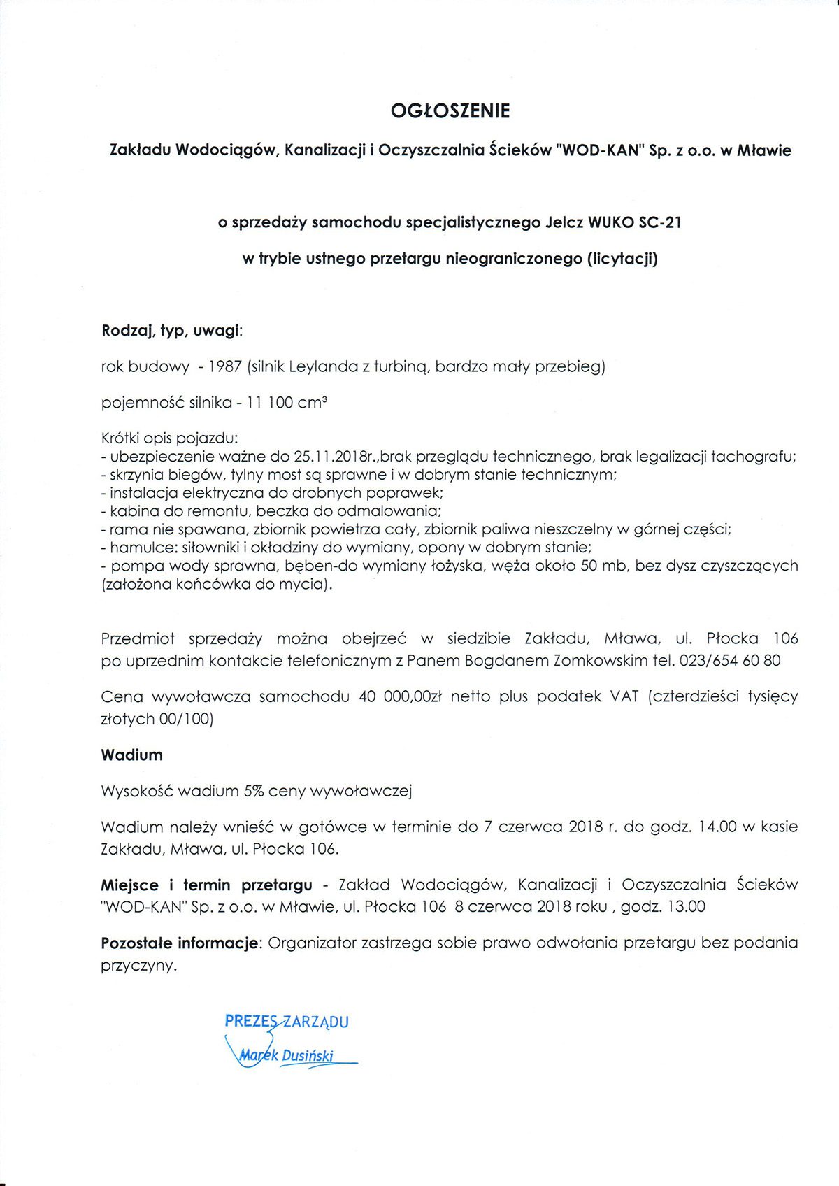 Ogloszenie
